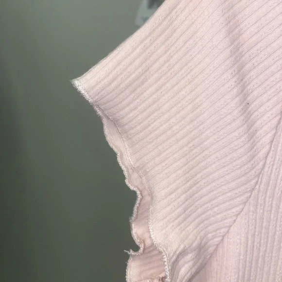 ribbed pink crop top - Picture 3 of 5